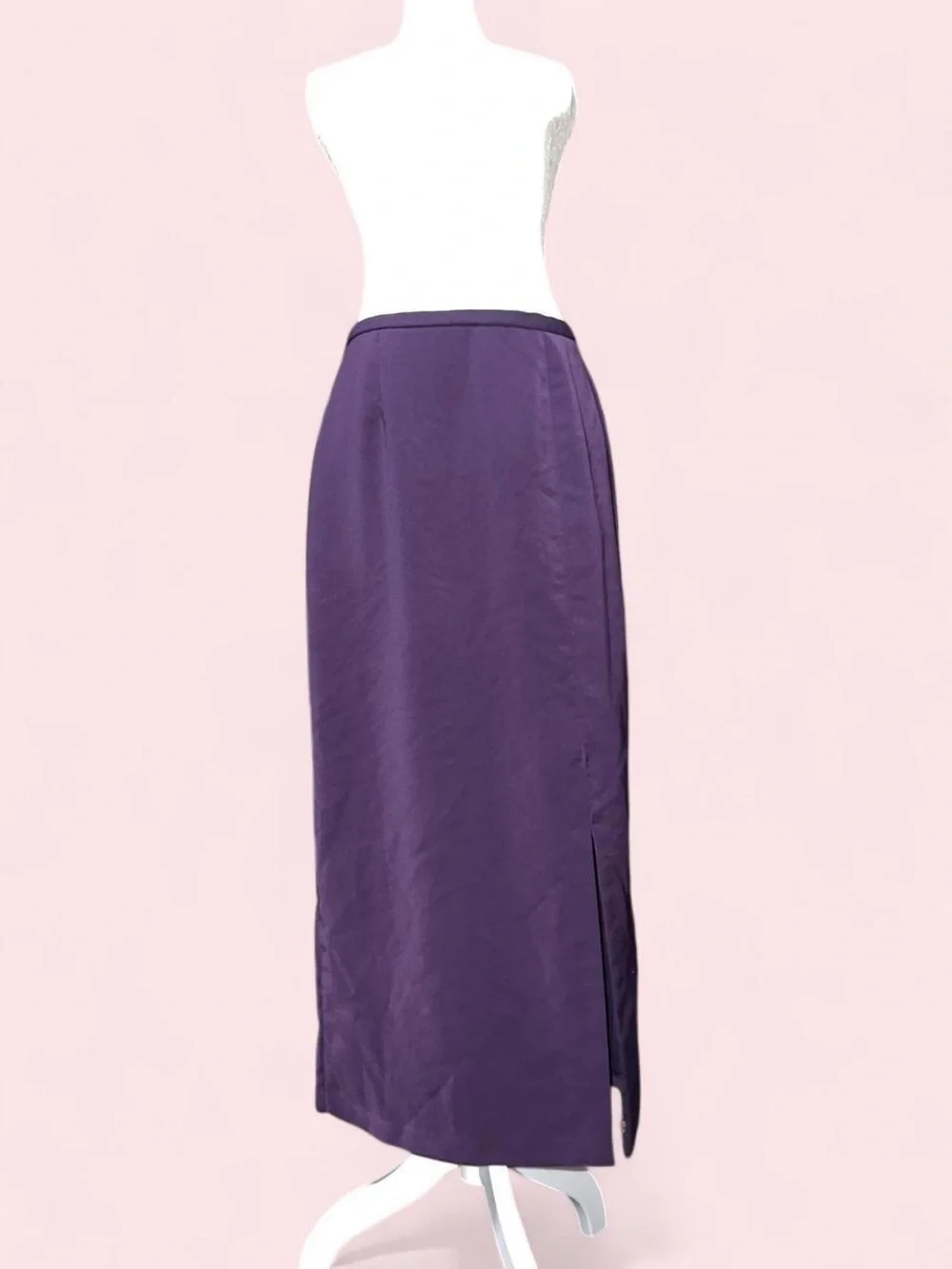 Size 10 Women's Long Purple Straight Skirt